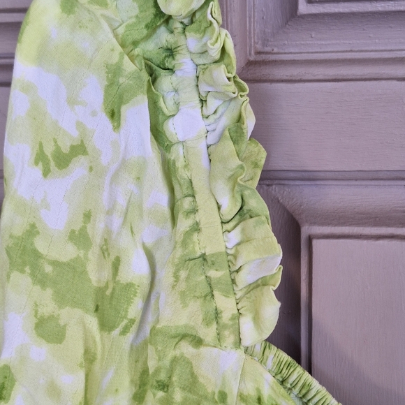 Faithful The Brand Dress Sz6 Puff Sleeve/Back Smocking Bra Form Sweetheart Front - Picture 5 of 14